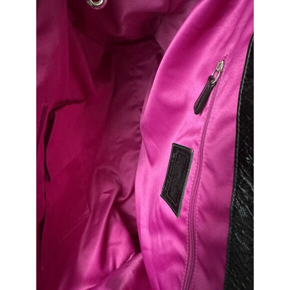 Coach Poppy Tartan Plaid Glamour Glitter Tote Bag Purse F15480 Pinks Purples - Picture 9 of 10